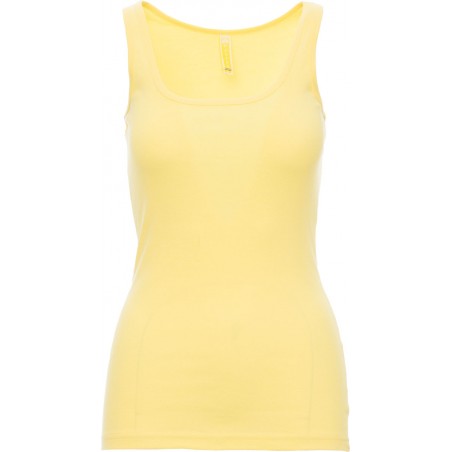 Look - Canotta con ampio girocollo in cotone donna - lime light