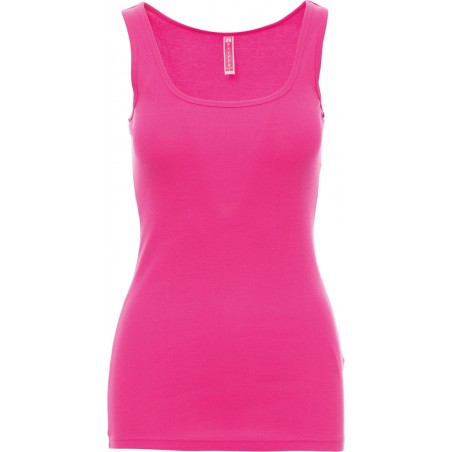 Look - Canotta con ampio girocollo in cotone donna - fuxia