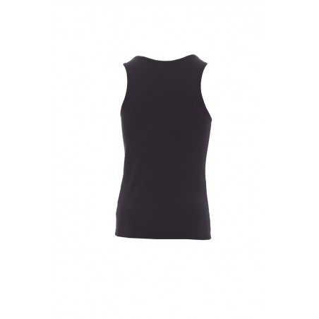 Look Man - Canotta con ampio girocollo in cotone - nero