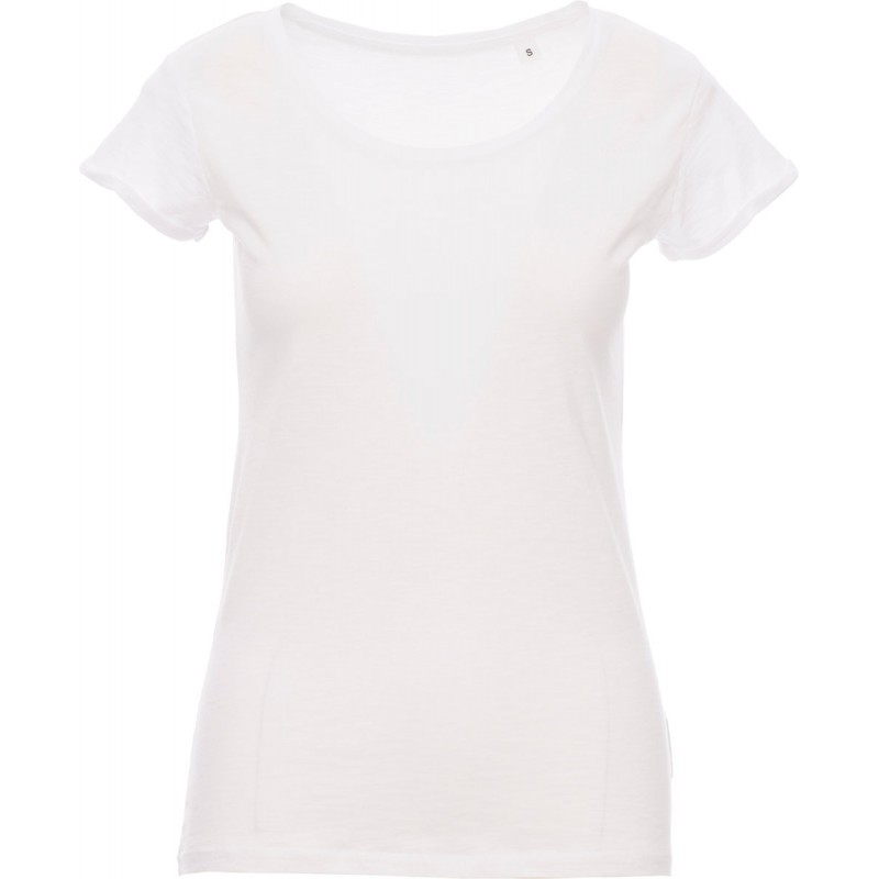 Party Lady - T-shirt con ampio girocollo in cotone - bianco