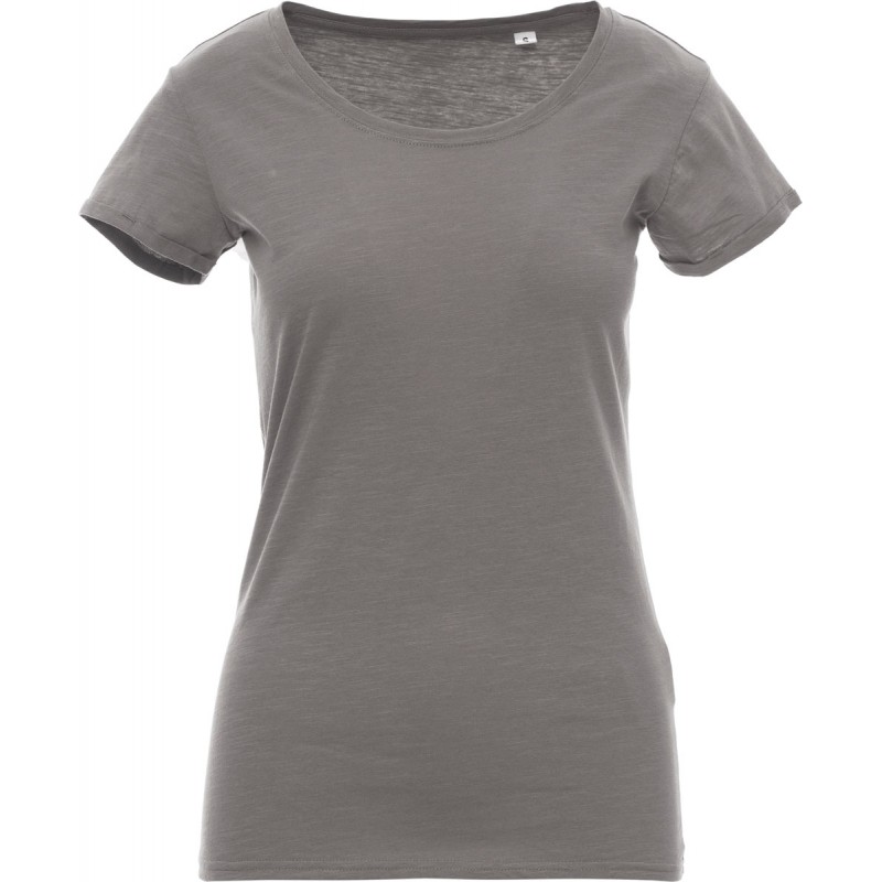 Party Lady - T-shirt con ampio girocollo in cotone - steel grey