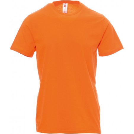 Print - T-shirt girocollo in cotone - arancione