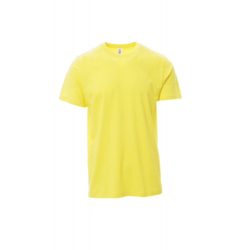 Print - T-shirt girocollo in cotone - giallo
