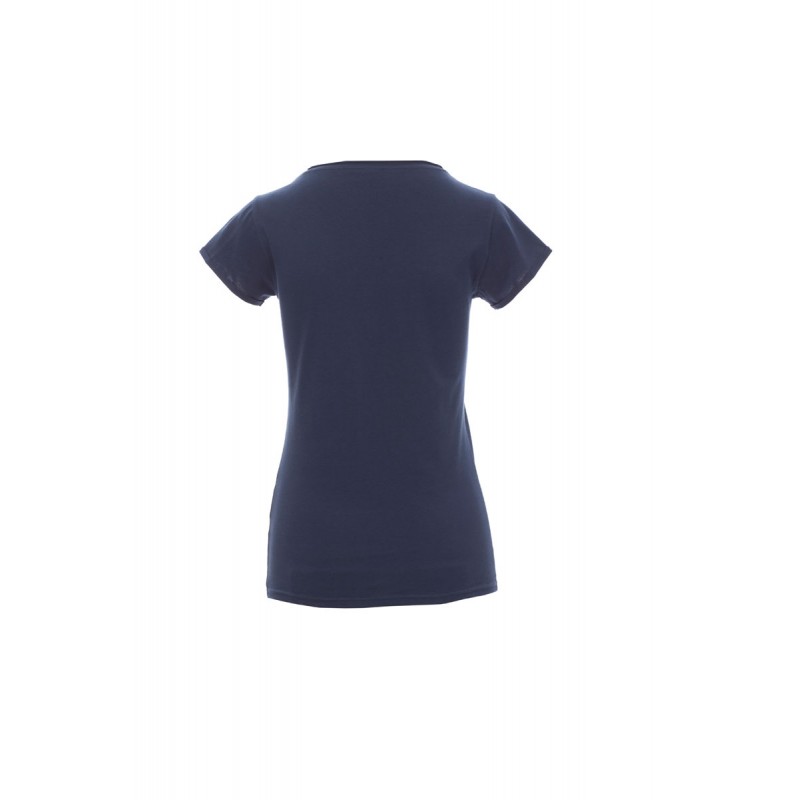 Sound+Lady - T-shirt con scollo ampio in cotone donna - blu denim