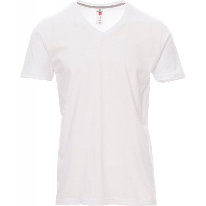 V-Neck - T-shirt collo a V in cotone - bianco