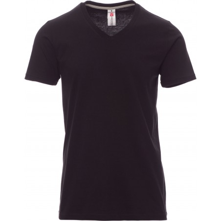 V-Neck - T-shirt collo a V in cotone - nero