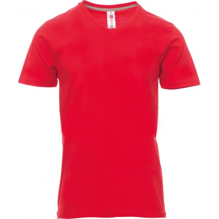 V-Neck - T-shirt collo a V in cotone - rosso