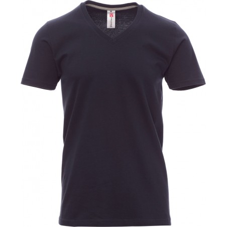 V-Neck - T-shirt collo a V in cotone - blu navy