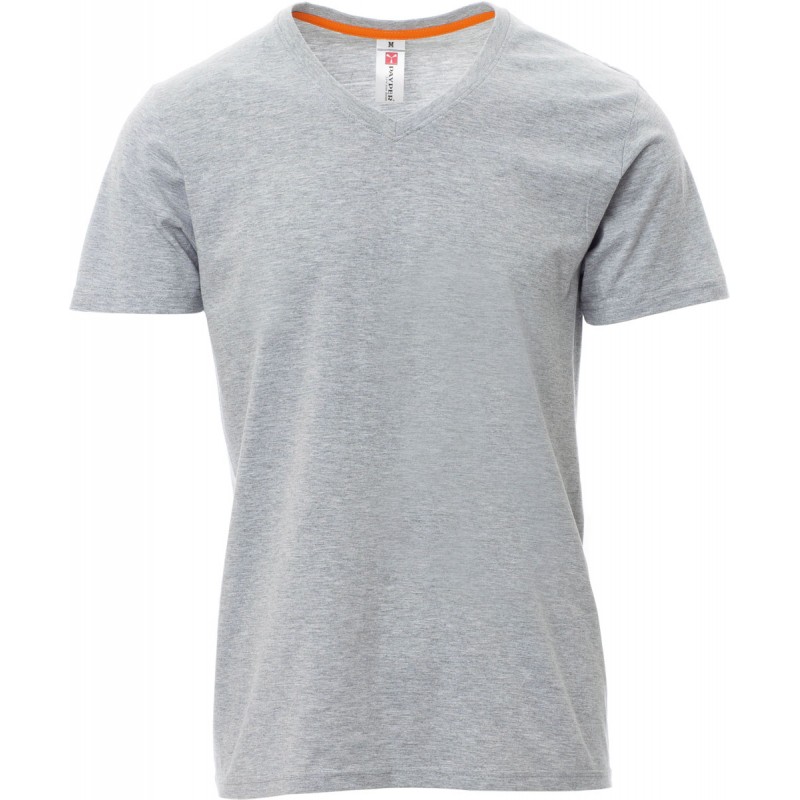 V-Neck Melange - T-shirt collo a V in cotone - grigio melange
