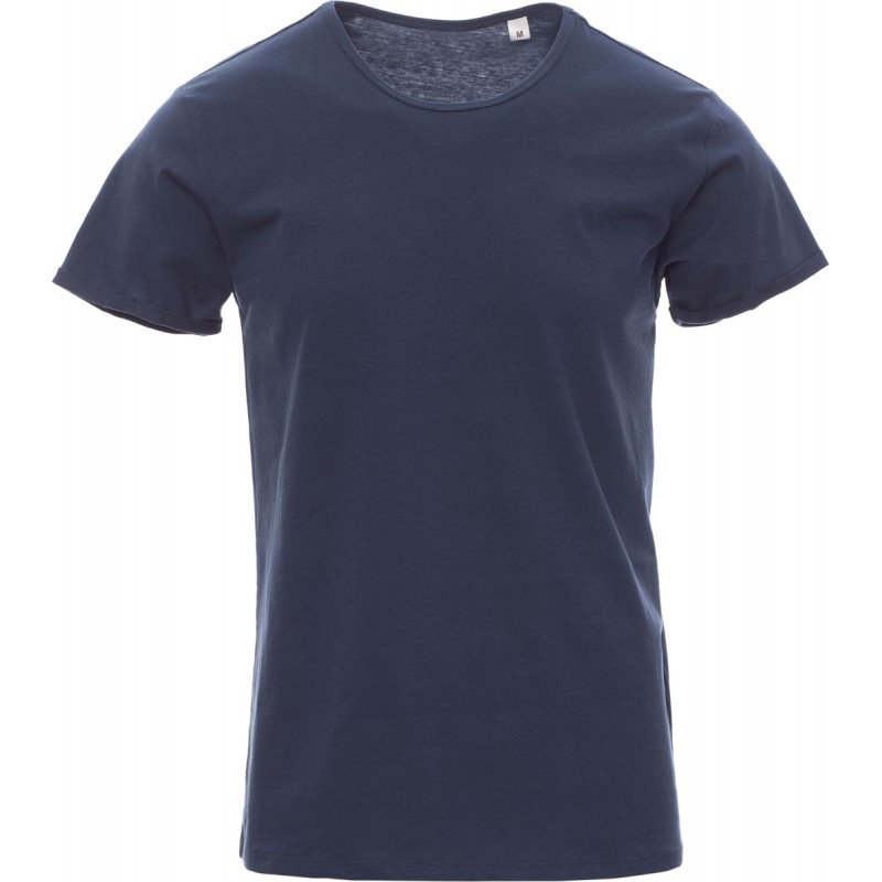 Young - T-shirt girocollo in cotone - blu denim