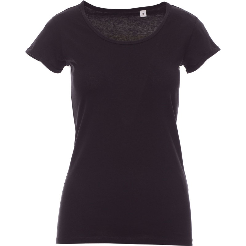 Young Lady - T-shirt girocollo in cotone donna - nero