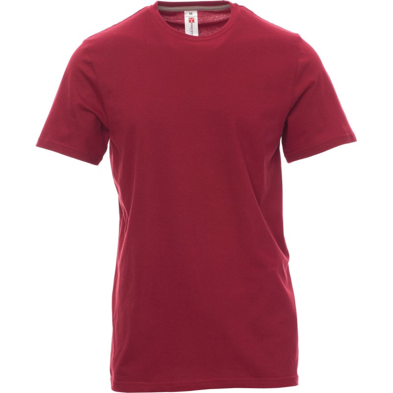 Sunset - T-shirt girocollo in cotone - bordeaux