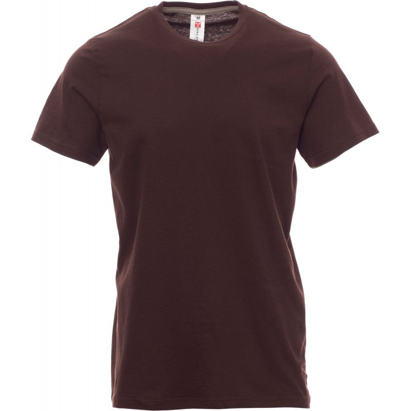 Sunset - T-shirt girocollo in cotone - marrone