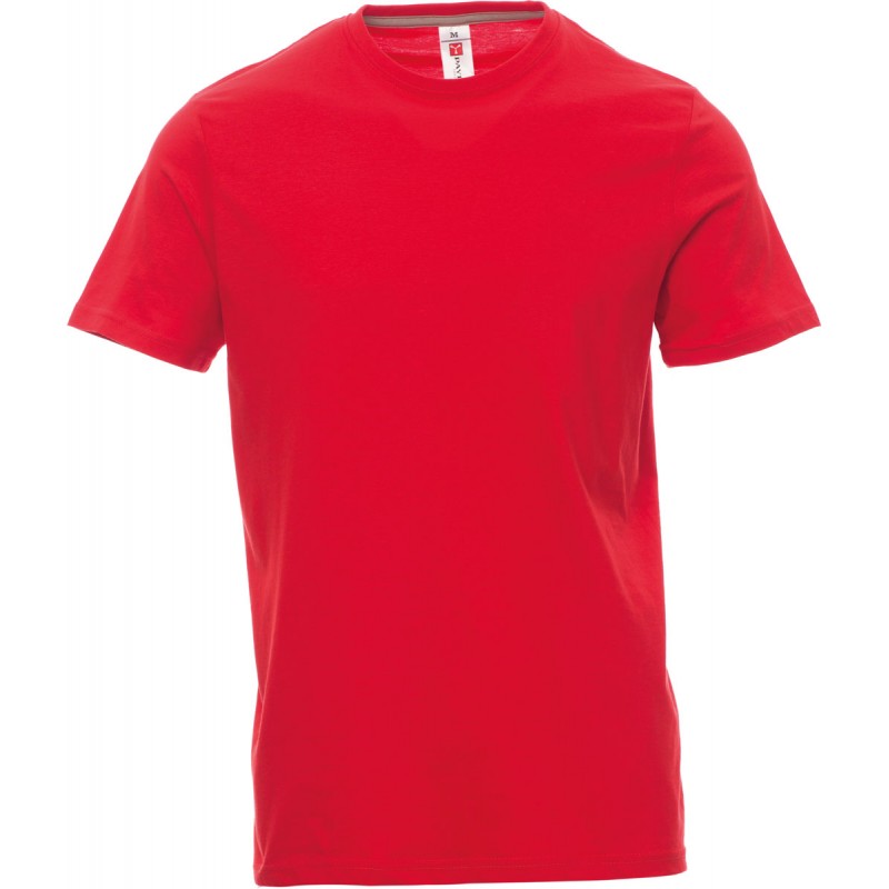 Sunset - T-shirt girocollo in cotone - rosso