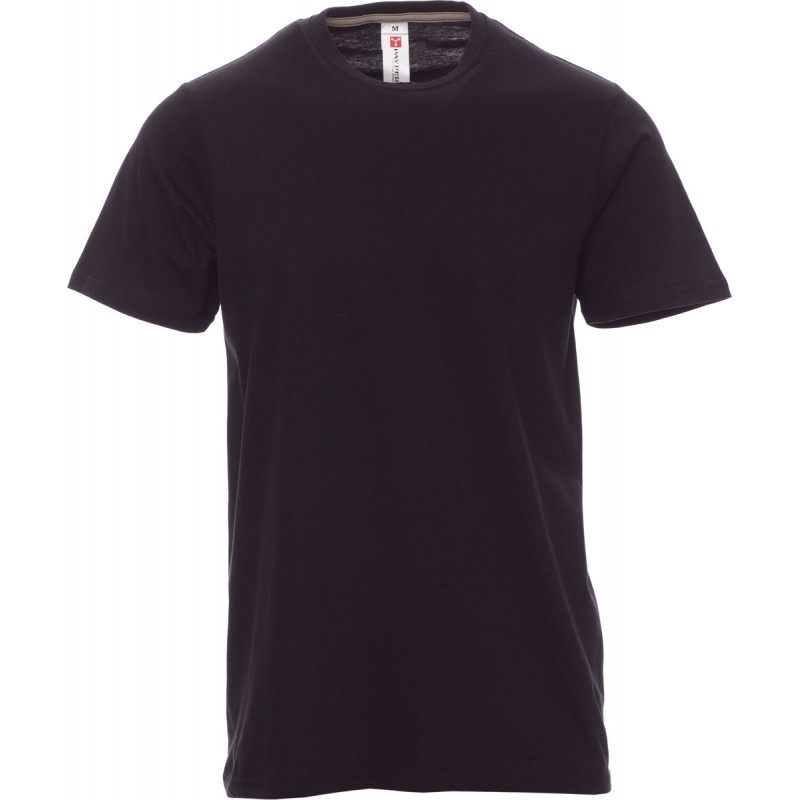 Sunset - T-shirt girocollo in cotone - nero