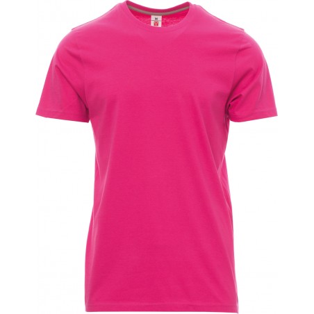 Sunset - T-shirt girocollo in cotone - fuxia
