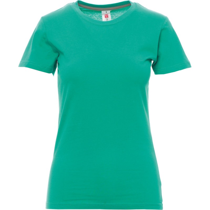 Sunset Lady - T-shirt girocollo in cotone donna - verde smeraldo