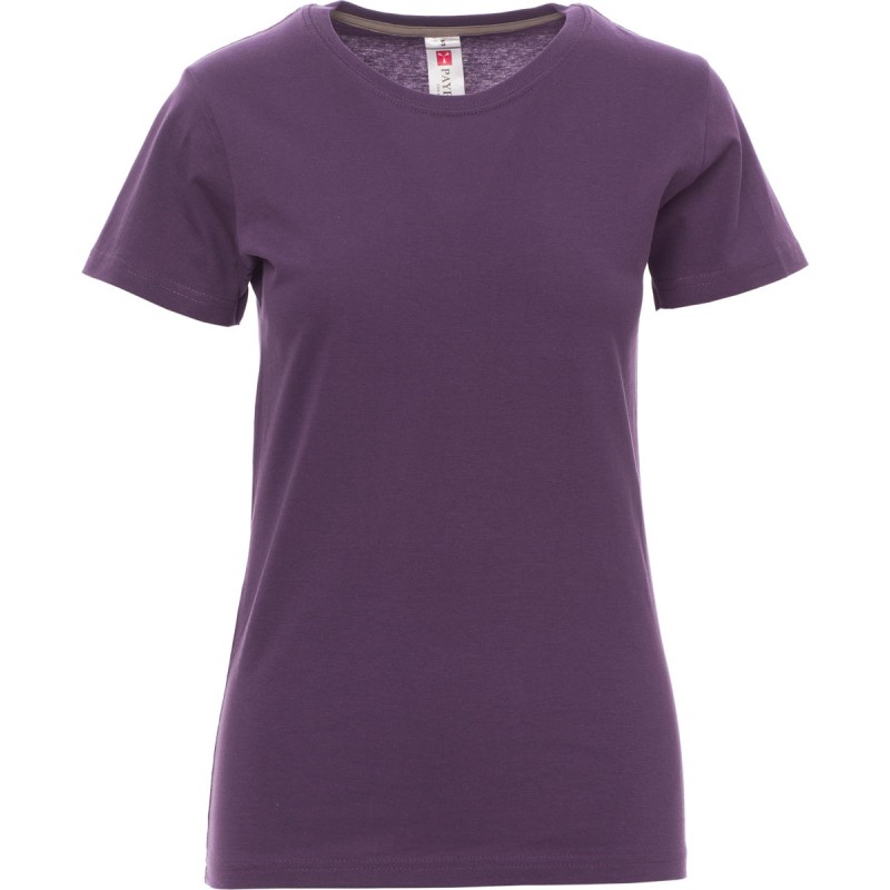 Sunset Lady - T-shirt girocollo in cotone donna - viola indigo