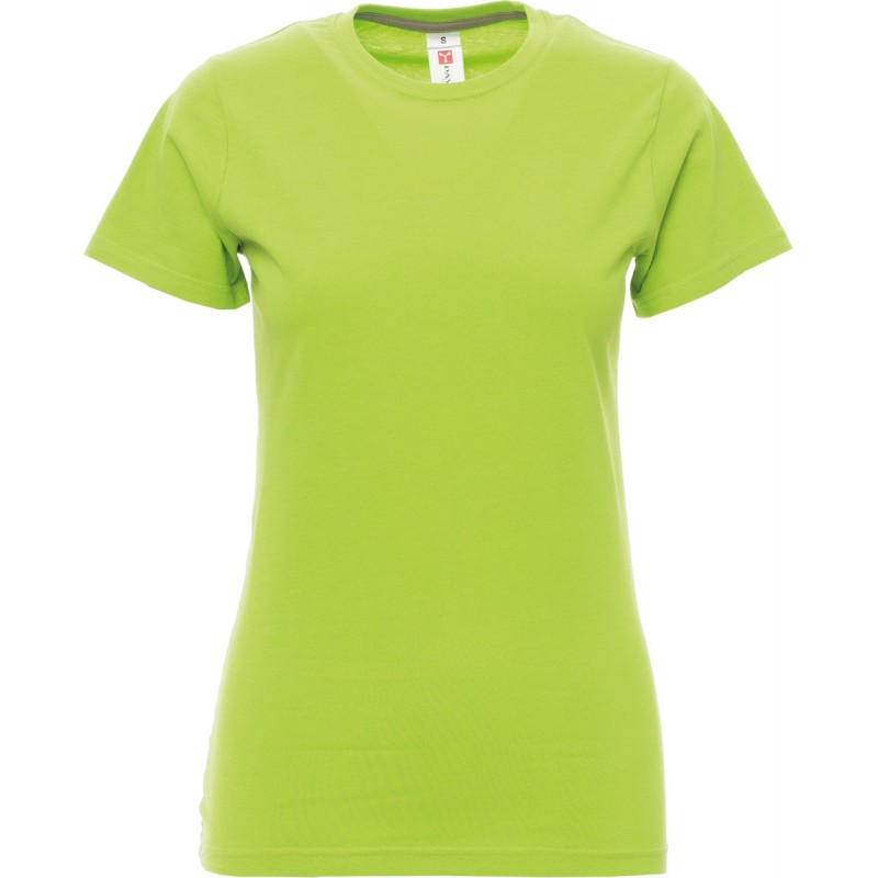 Sunset Lady - T-shirt girocollo in cotone donna - verde acido