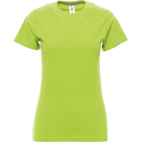 Sunset Lady - T-shirt girocollo in cotone donna - verde acido