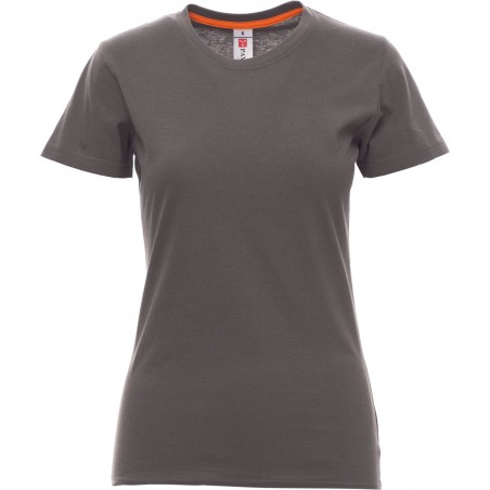 Sunset Lady - T-shirt girocollo in cotone donna - smoke
