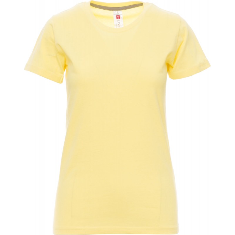 Sunset Lady - T-shirt girocollo in cotone donna - lime light
