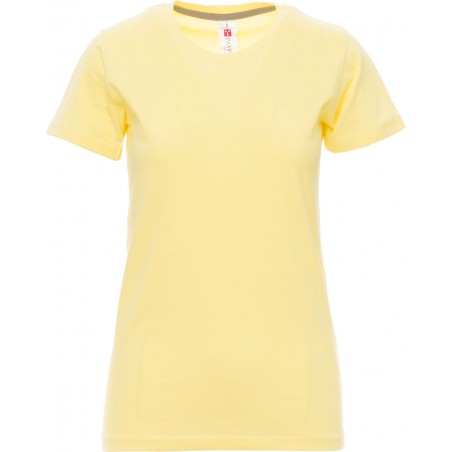 Sunset Lady - T-shirt girocollo in cotone donna - lime light