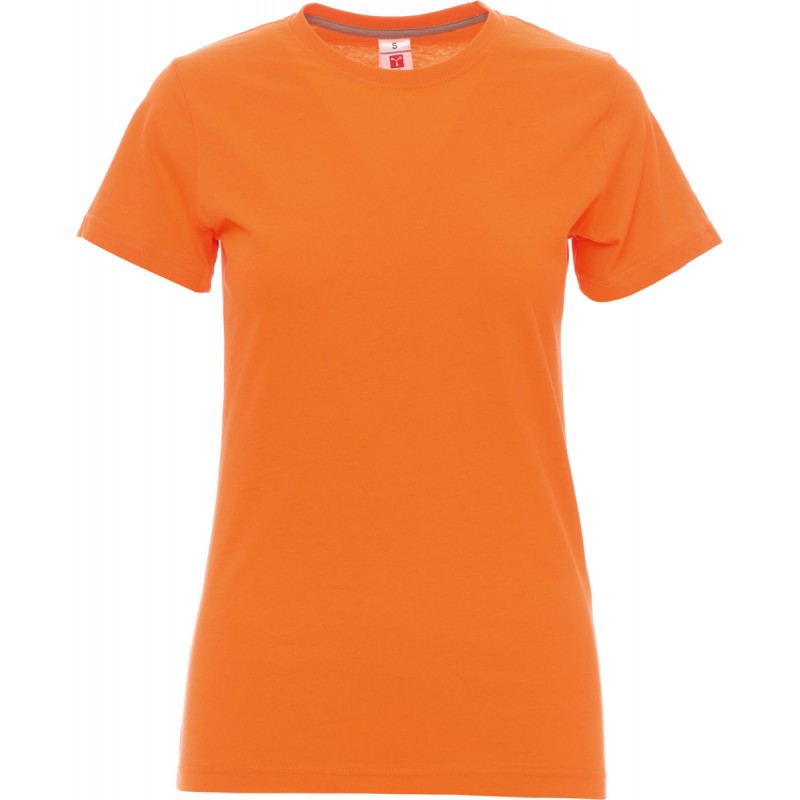 Sunset Lady - T-shirt girocollo in cotone donna - arancione