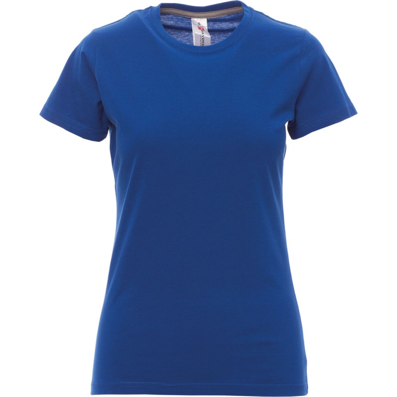 Sunset Lady - T-shirt girocollo in cotone donna - blu royal