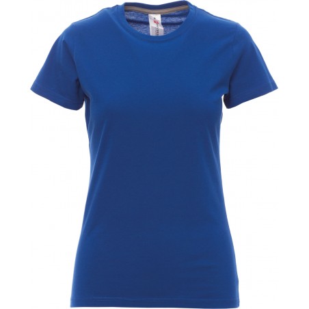 Sunset Lady - T-shirt girocollo in cotone donna - blu royal