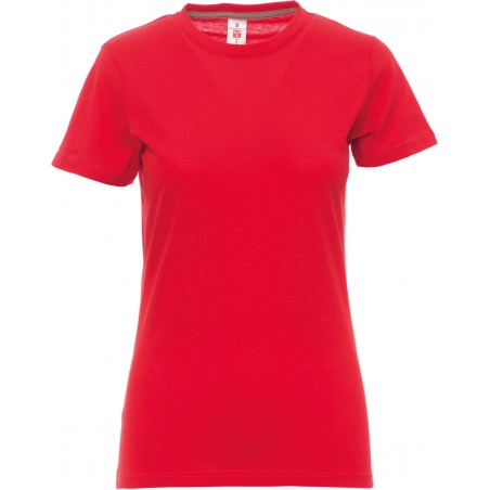 Sunset Lady - T-shirt girocollo in cotone donna - rosso