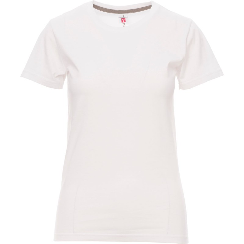 Sunset Lady - T-shirt girocollo in cotone donna - bianco