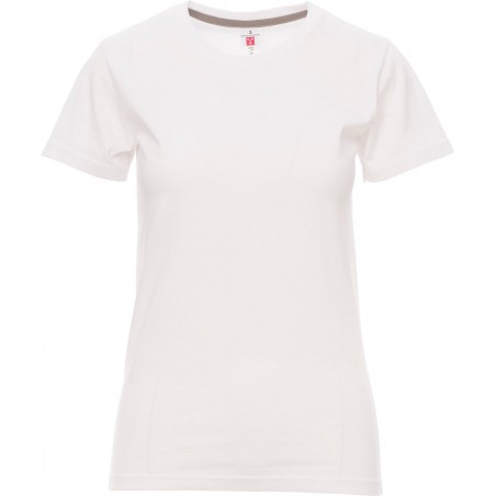 Sunset Lady - T-shirt girocollo in cotone donna - bianco