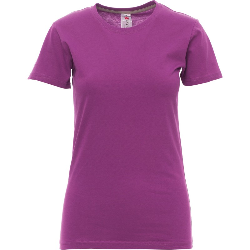 Sunset Lady - T-shirt girocollo in cotone donna - summer violet