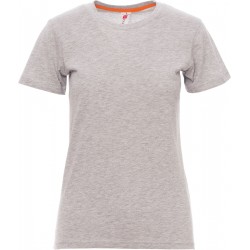 Sunset Lady Melange - T-shirt girocollo in cotone donna - grigio melange