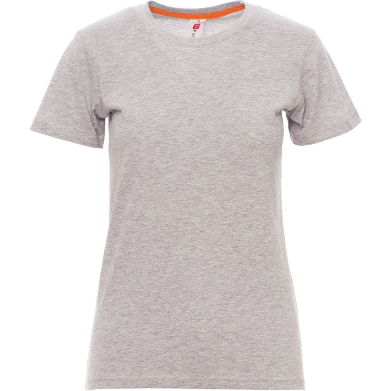 Sunset Lady Melange - T-shirt girocollo in cotone donna - grigio melange