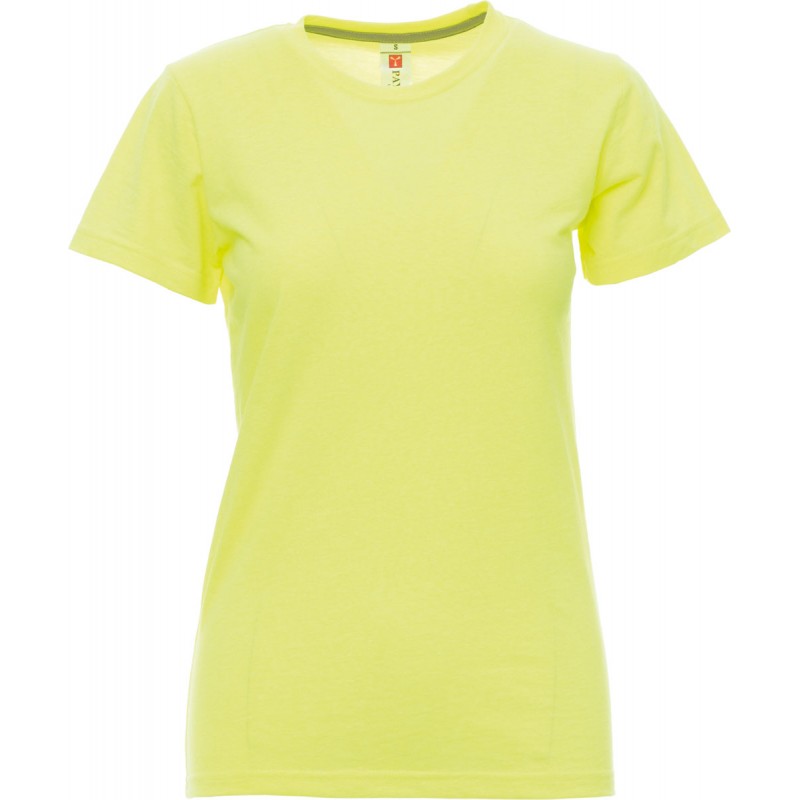 Sunset Lady Fluo - T-shirt girocollo donna - giallo fluo