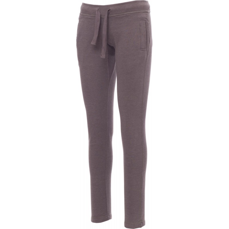 College Lady - Pantalone in felpa con tasche donna - steel grey melange