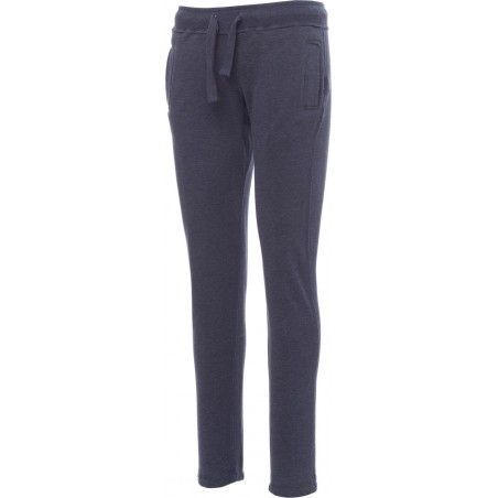 College Lady - Pantalone in felpa con tasche donna - blu denim melange