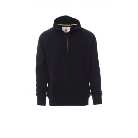 Austin - Felpa 1/2 zip in cotone - nero