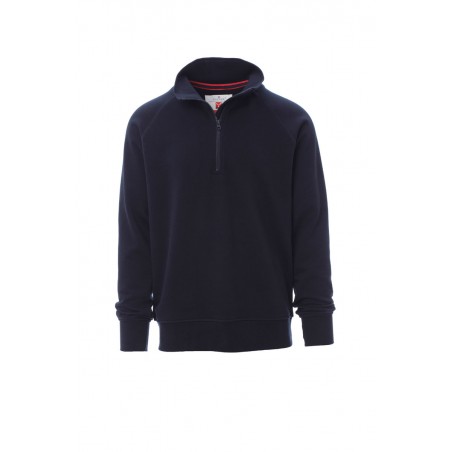 Austin - Felpa 1/2 zip in cotone - blu navy