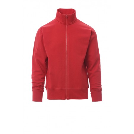 Houston - Felpa zip intera - rosso