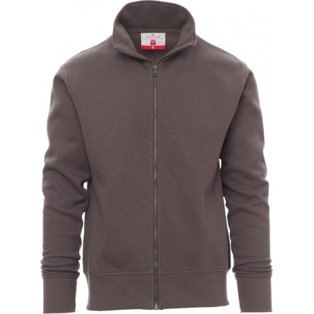 Houston - Felpa zip intera - smoke