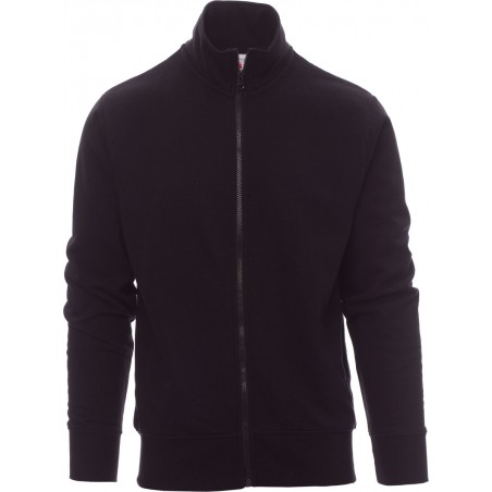 Houston - Felpa zip intera - nero