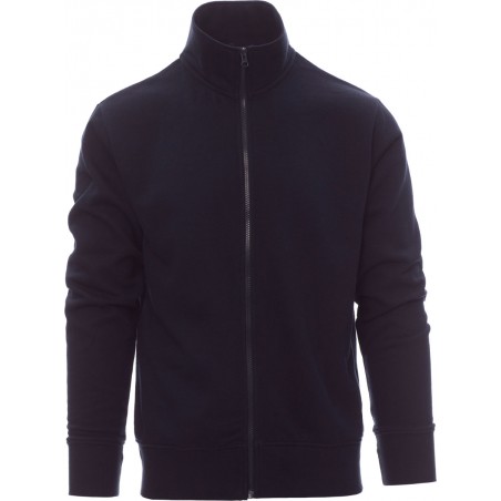 Houston - Felpa zip intera - blu navy