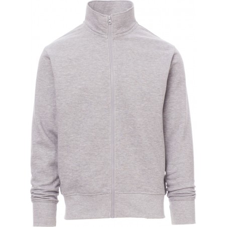 Houston - Felpa zip intera - grigio melange