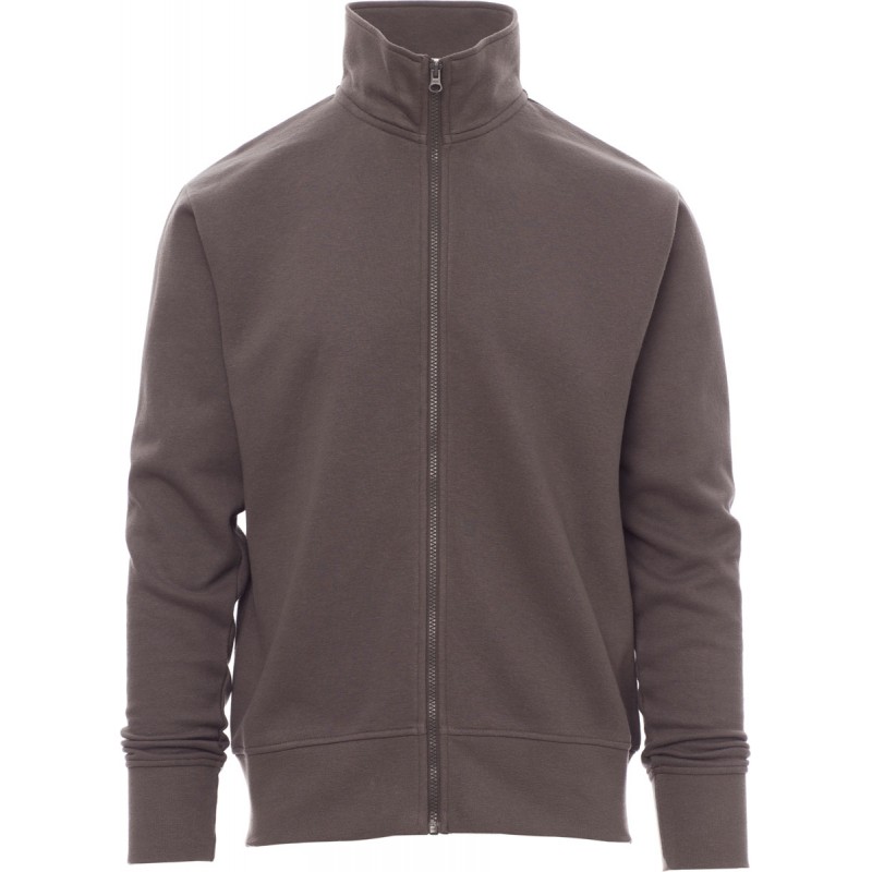 Houston - Felpa zip intera - smoke