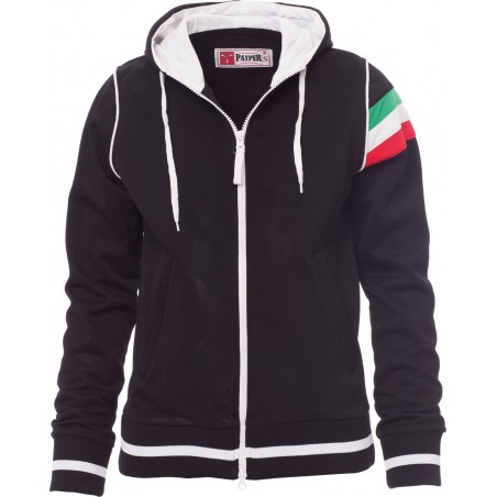 Kansas - Felpa con zip & capuccio donna - nero