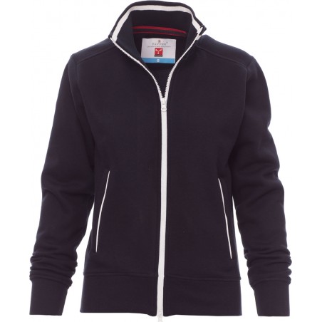 Melbourne - Felpa zip intera con tasche donna - blu navy