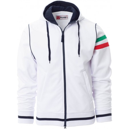 Nevada - Felpa con zip & cappuccio - bianco